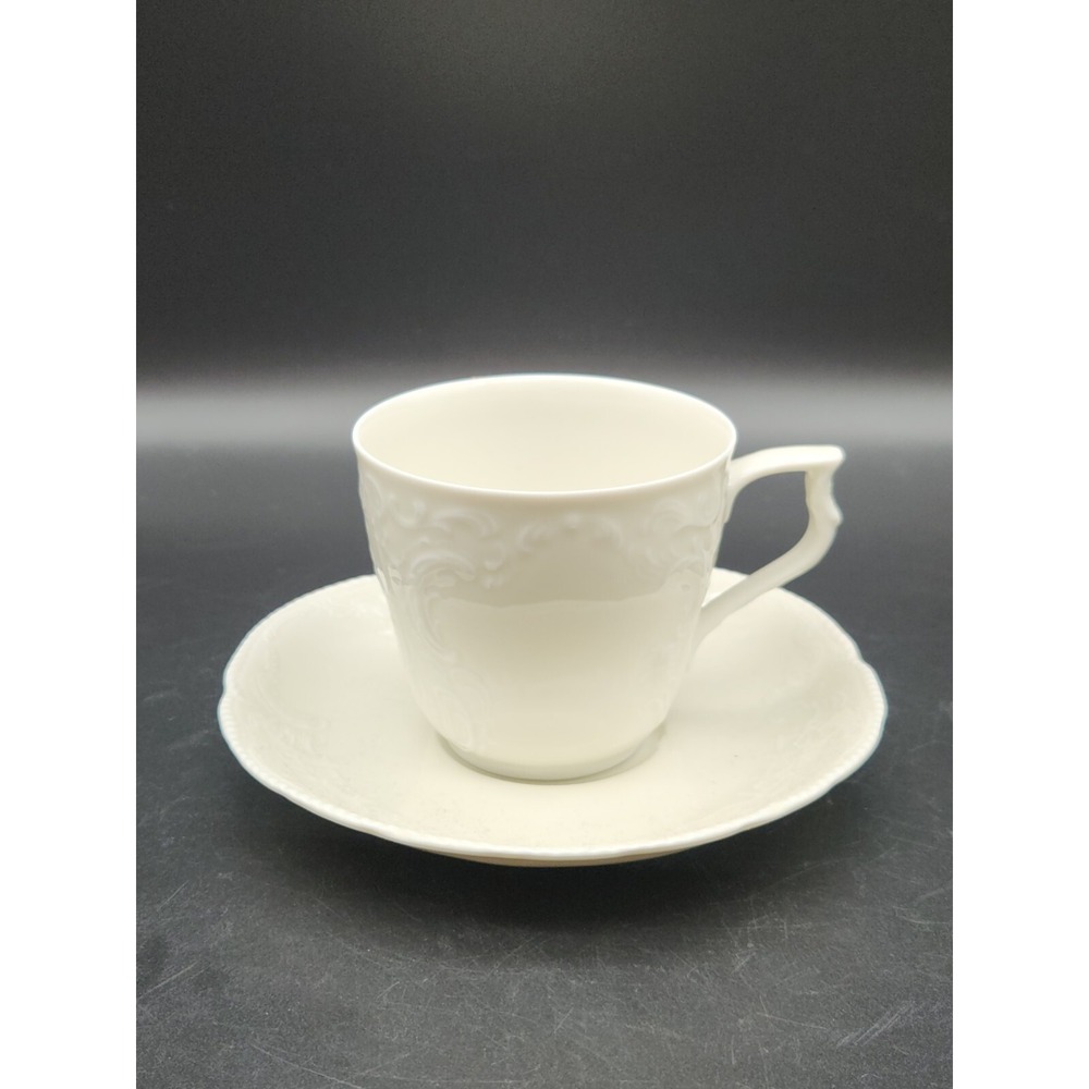 Rosenthal China Germany Off White Tea Cup And Saucer